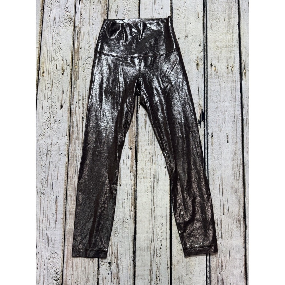 Lululemon Align High-Rise Nulu Crop 23" Legging Radiate Foil Print Brownโ 2